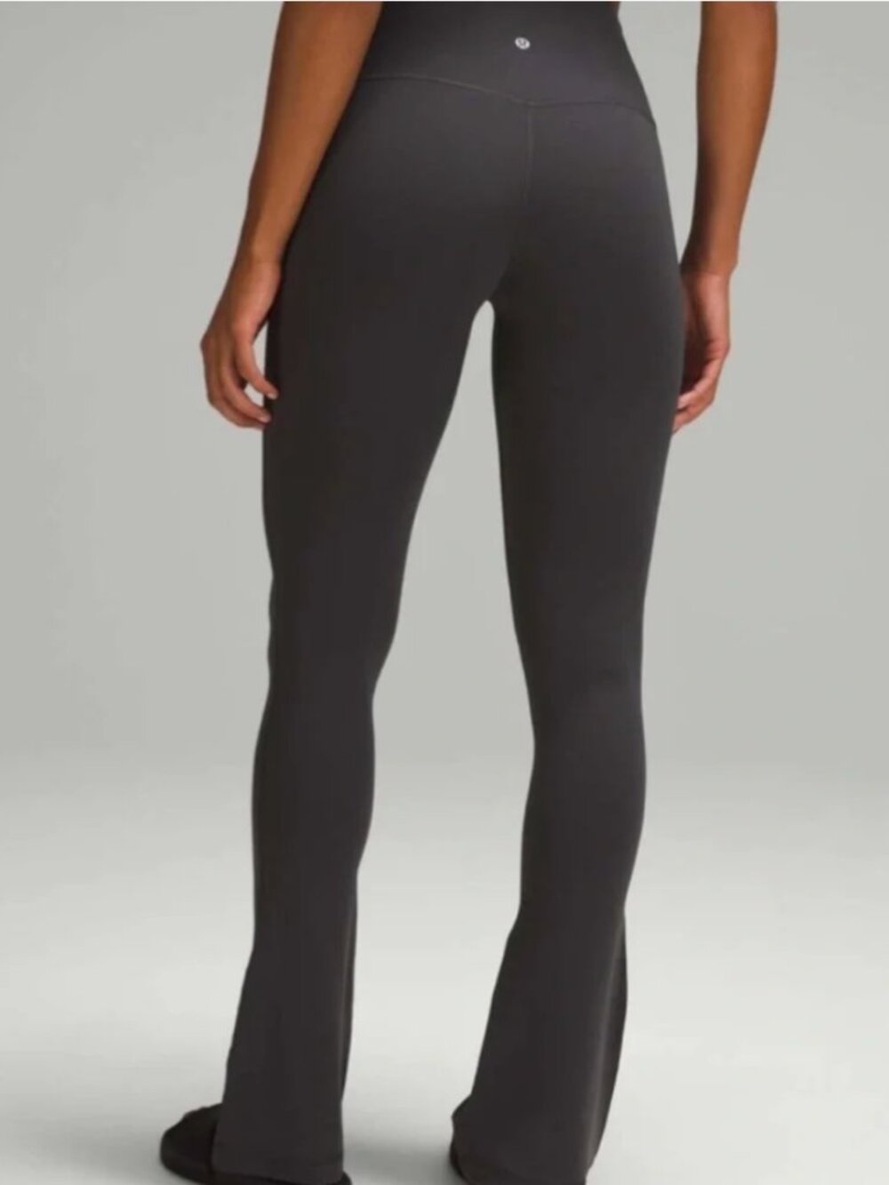 Lululemon Align Ribbed Mini-Flare Regular Pants Size 12 Graphite Grey